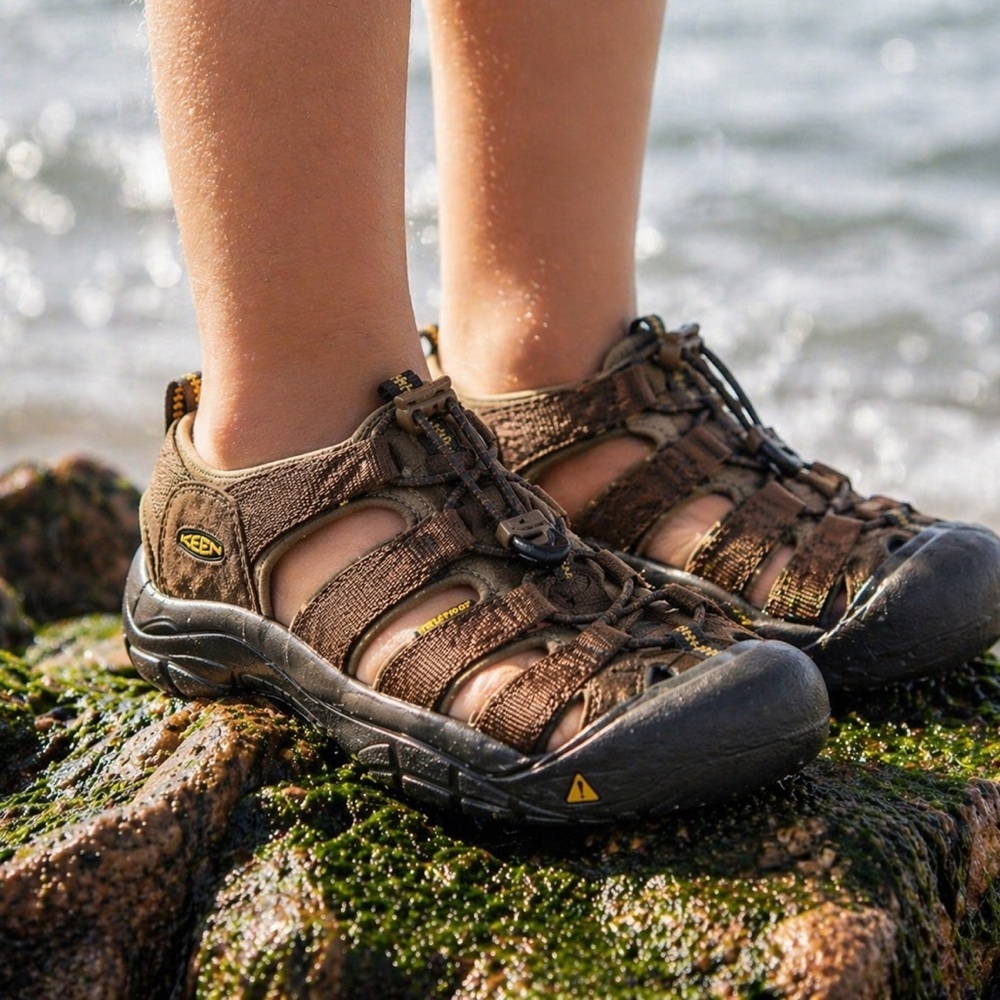 KEEN Youth Size 4 NEWPORT H2 Water sandals Copper Brown Waterproof Gorpcore